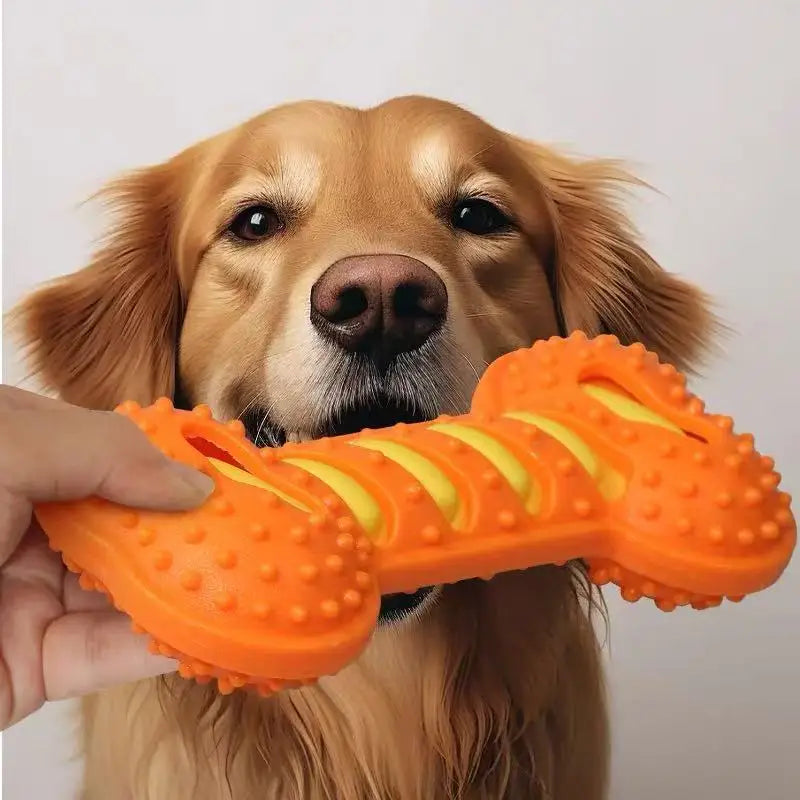 Pet Dog Chew Toys Rubber Bone Toy Bite Resistant Puppy Interactive Stick Puppy Chewing Toy Squeaky Interactive Dog Toys