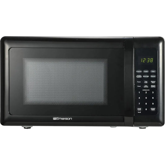 Emerson MW7302B Compact Countertop Microwave Oven with Touch Control, LED Display, 700W