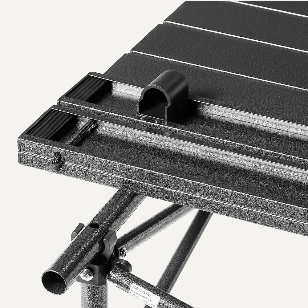 Compact Tall Black Portable Camping Table