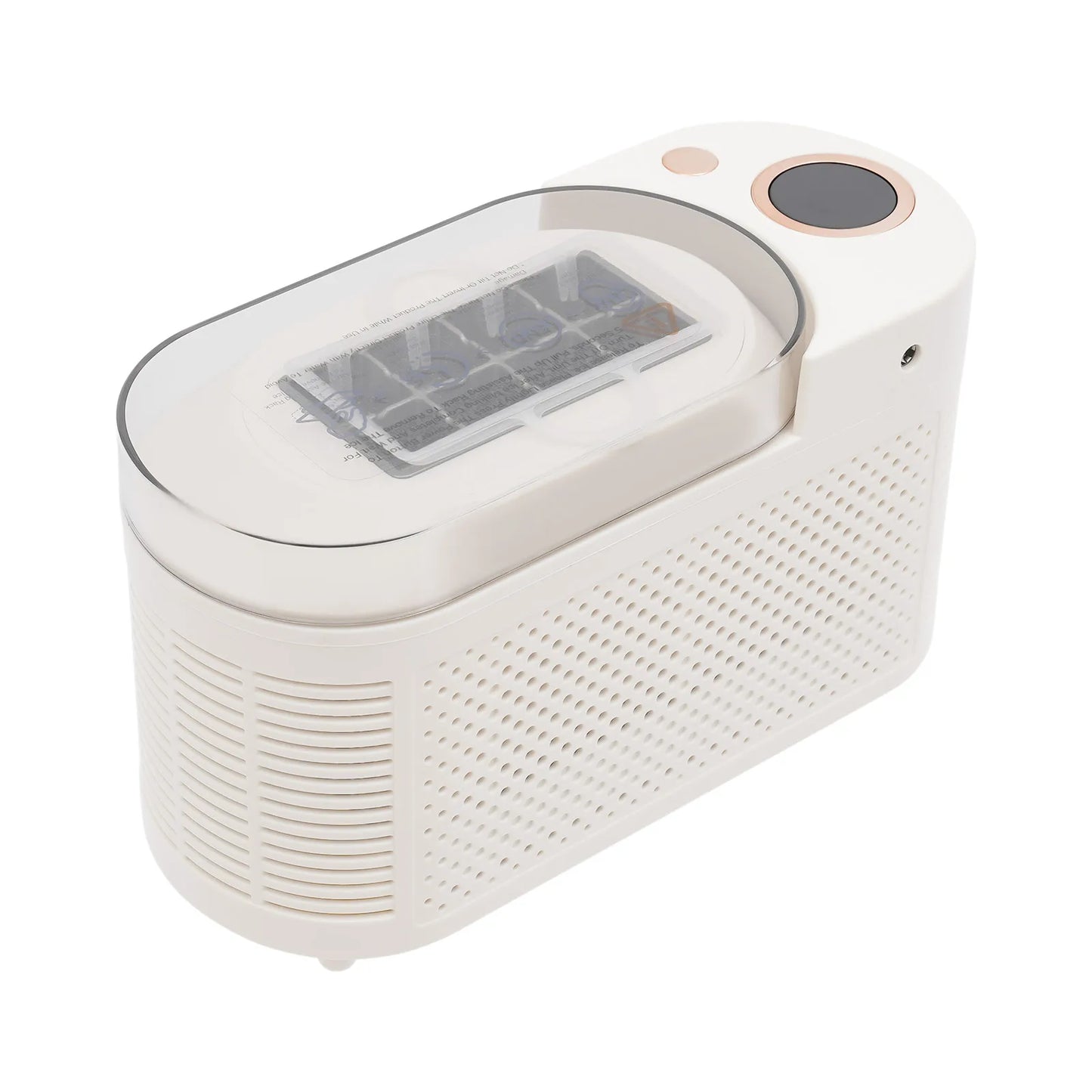 White, 120 W Portable Ice Maker, 12V Mini Countertop Ice Maker, Mini Ice Machine for Home Kitchens Bars RVs, Fast Ice-making