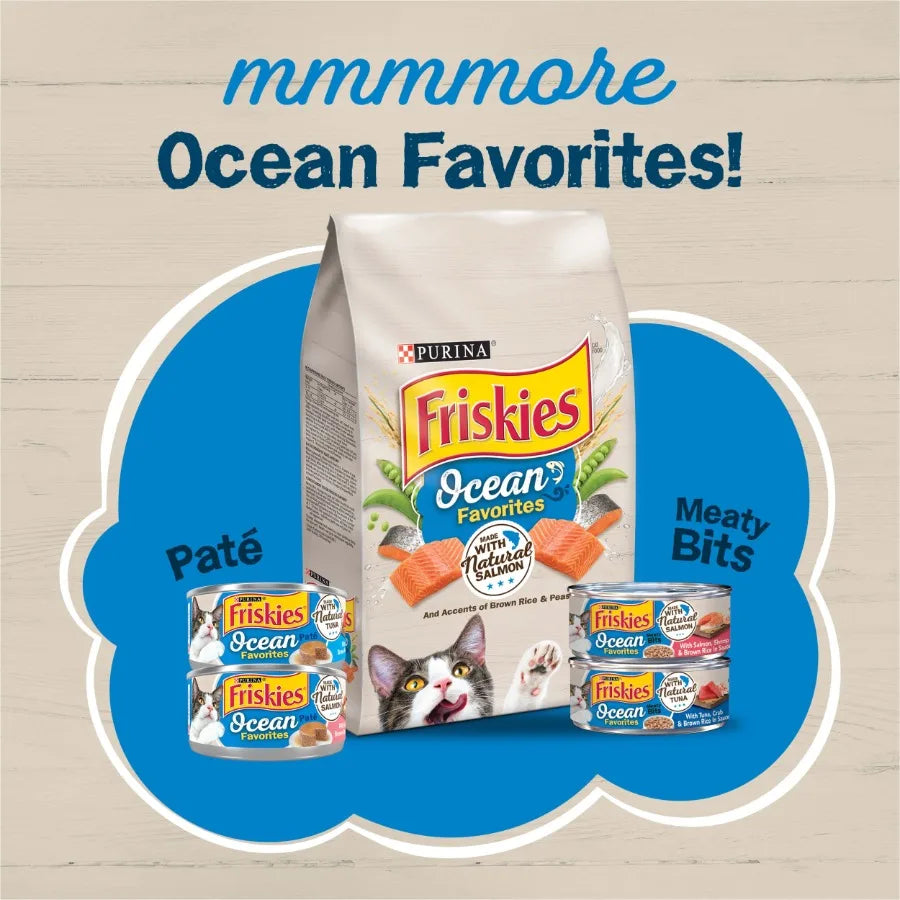 Purina Ocean Favorites Pate Tuna, Wet Cat Food, 5.5 oz Cans, 24 Pack