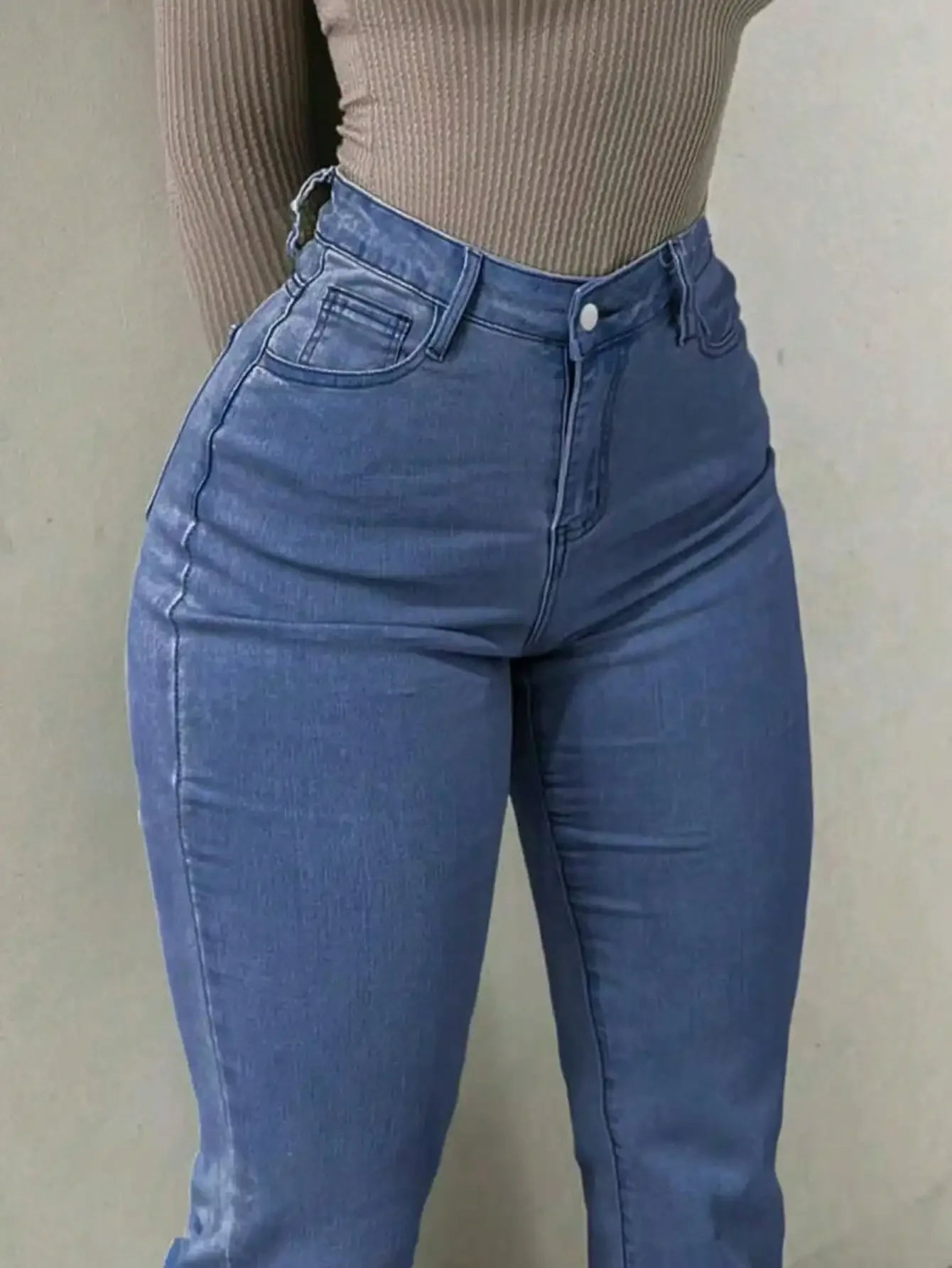 High-Waisted Stretch Flare Jeans for Women, Butt-Lifting Tummy Control Denim Pants