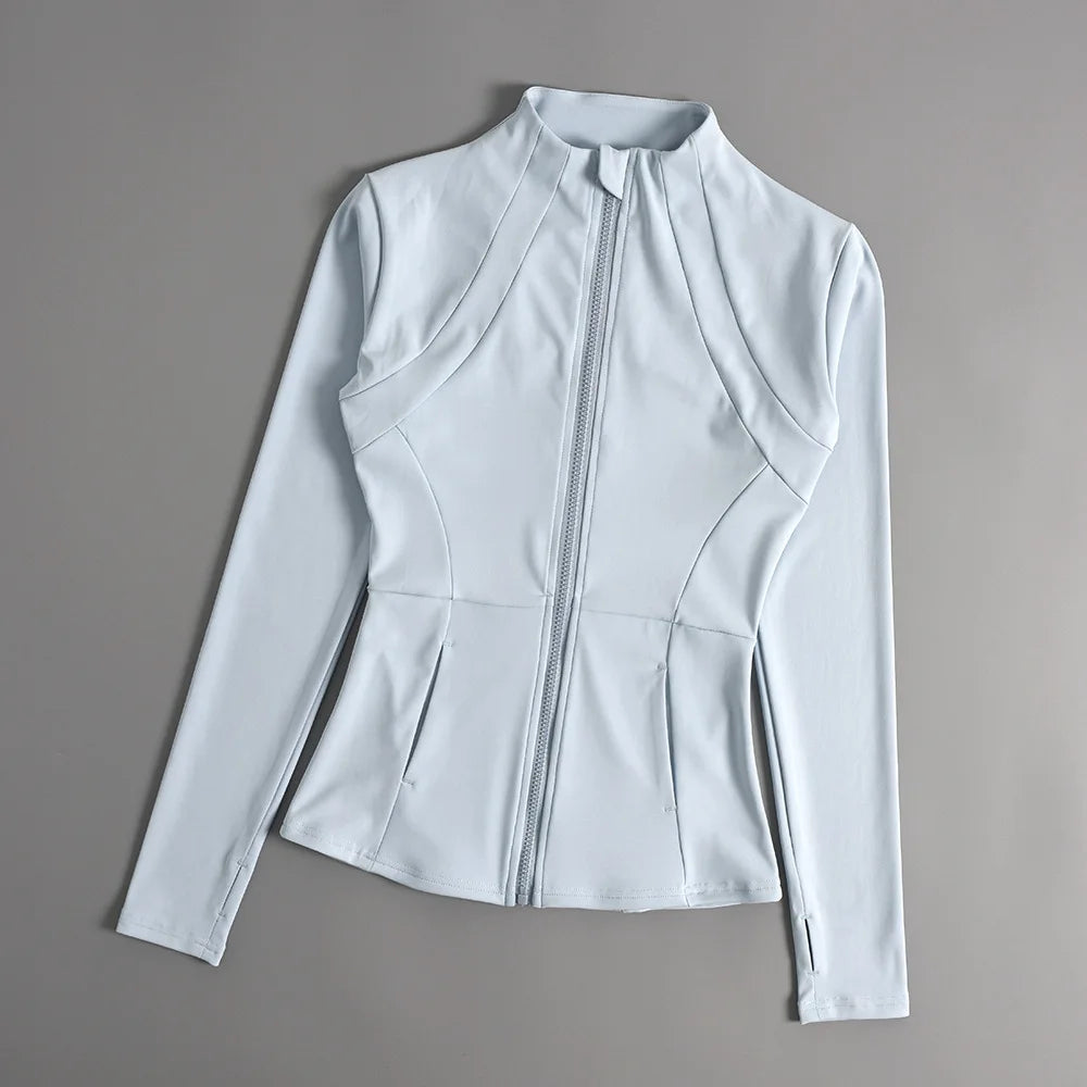 Sports Coat Women's Shirt Yoga Slim Long Sleeve Fast Running Thin Pilates Fitness Suit Top Clothing