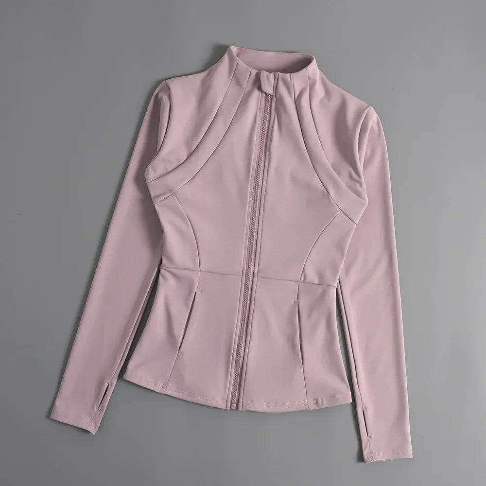 Sports Coat Women's Shirt Yoga Slim Long Sleeve Fast Running Thin Pilates Fitness Suit Top Clothing