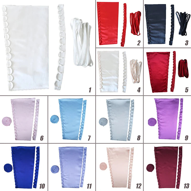 3Pcs/Set Satin Corset Kits Zipper Replacement Wedding Gown Back Lace Webbing DIY Craft Wedding Dress Accessories Lace Up
