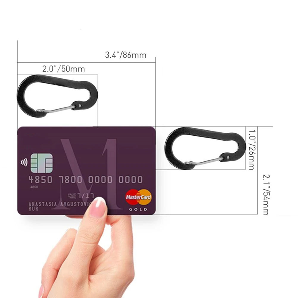 6/12Pcs Aluminum Alloy Carabiner Keychain Outdoor Camping Climbing Hiking Snap Clip Lock Buckle Hook Fishing Accessories