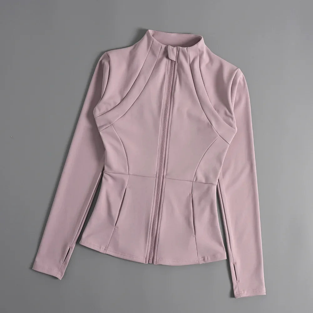Sports Coat Women's Shirt Yoga Slim Long Sleeve Fast Running Thin Pilates Fitness Suit Top Clothing