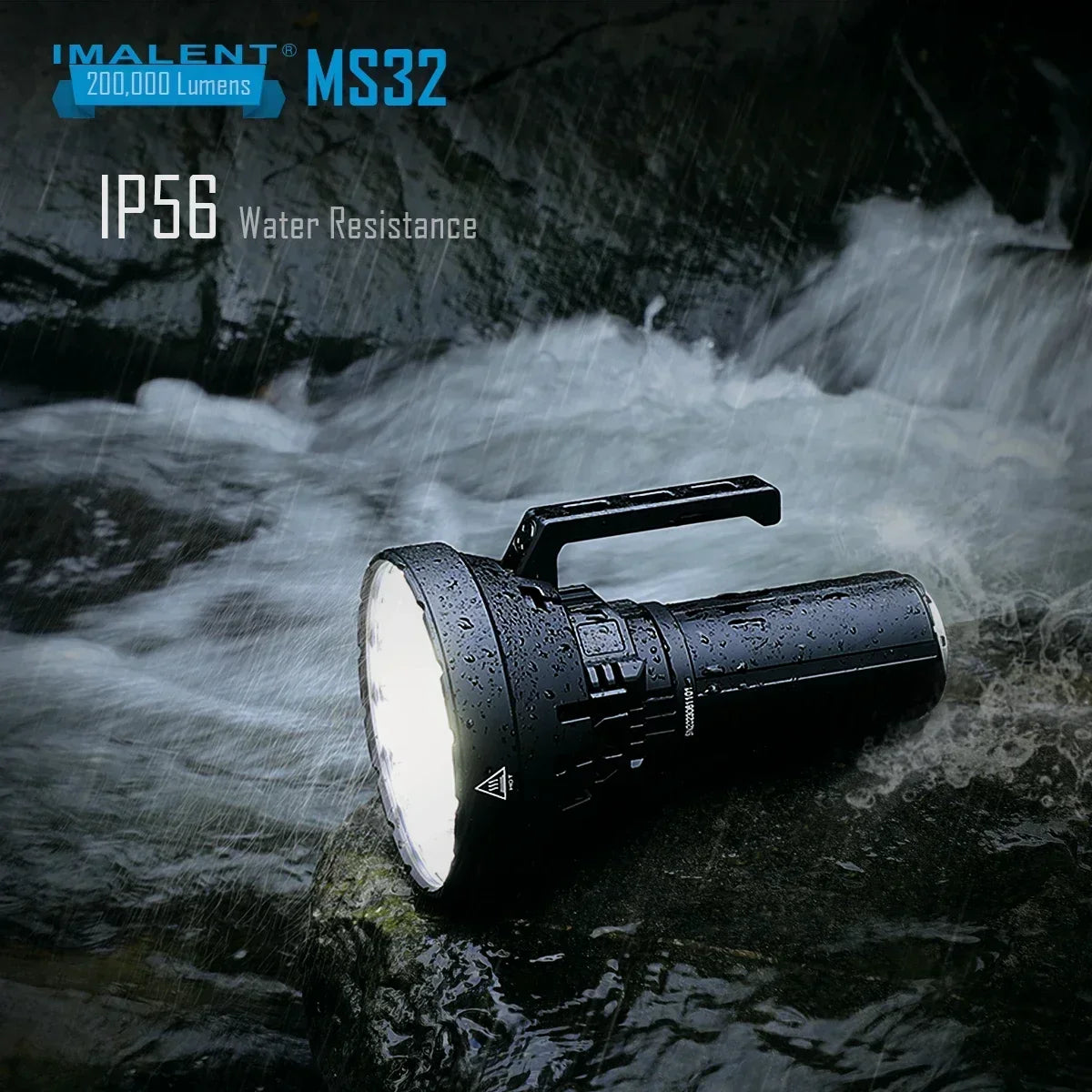 IMALENT MS32 200000 Lumens Flashlight High Power Rechargeable Flashlights Tactical Flash Light Cooling Fans for Outdoor Camping