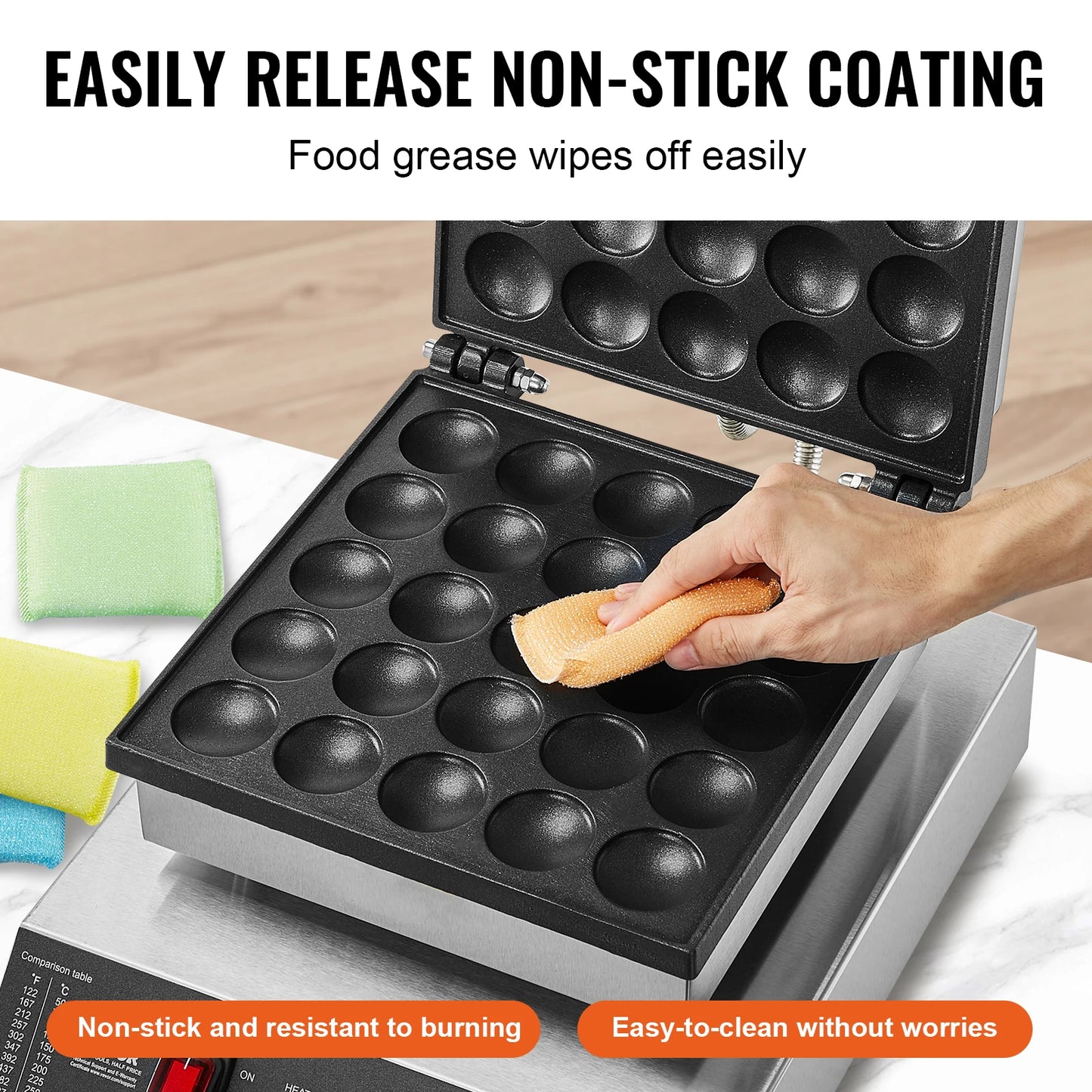 SucceBuy Electric Waffle Maker 25PCS Mini Dutch Pancake Maker Kitchen Home Appliance Snack