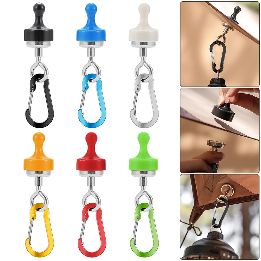 Camping Magnetic Hook Portable Camping Tent Carabiner Lightweight Camping Lamp Hook Outdoor Camping Accessories