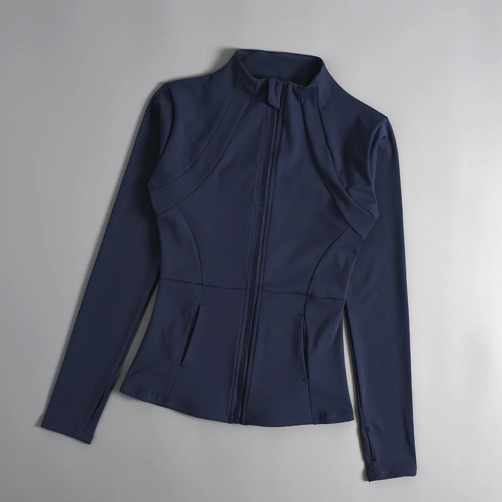 Sports Coat Women's Shirt Yoga Slim Long Sleeve Fast Running Thin Pilates Fitness Suit Top Clothing