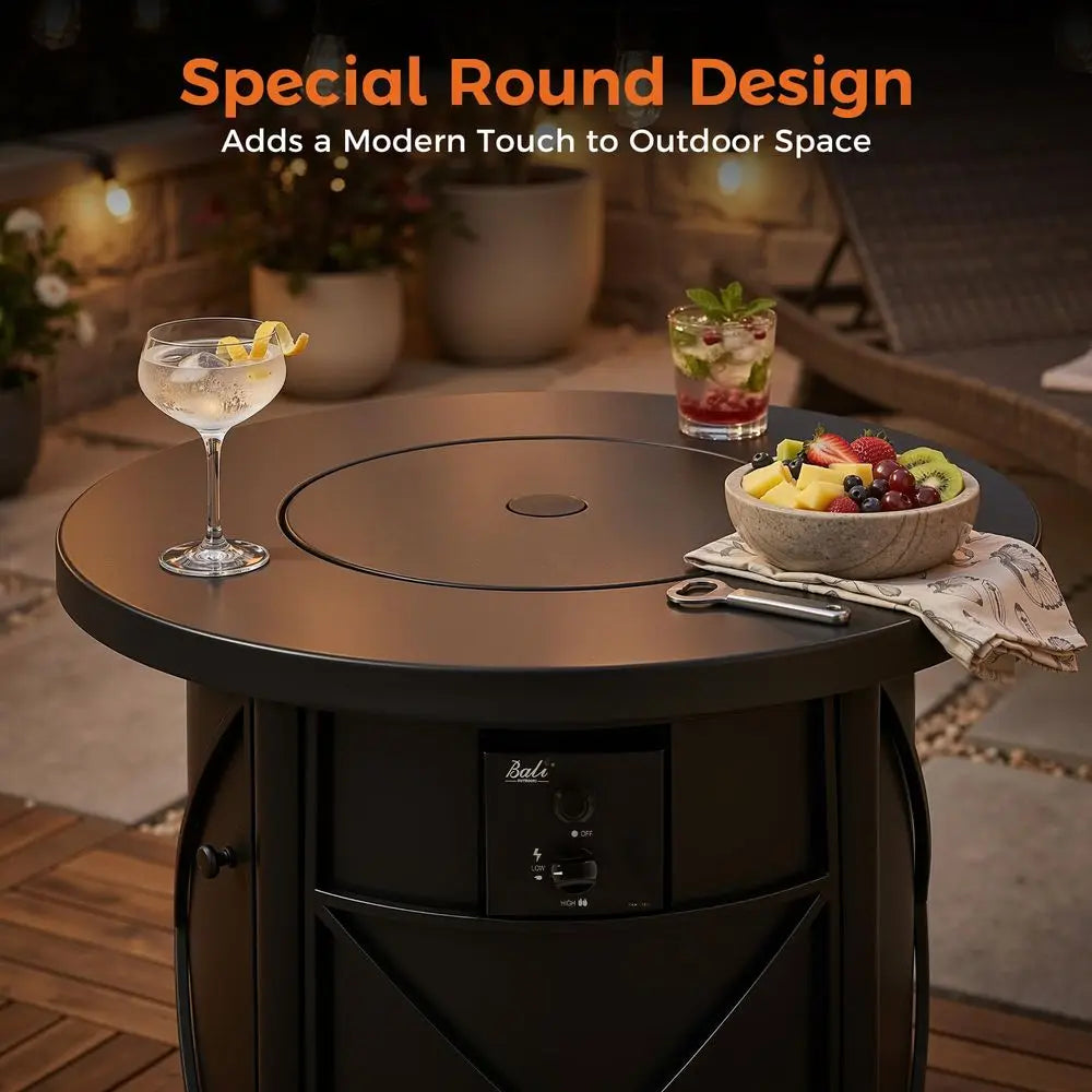 50000 BTU Propane Fire Pit for Outdoor, 30 in Fire Pit Table Outdoor, Round Firepits for Outside Backyard, Patio