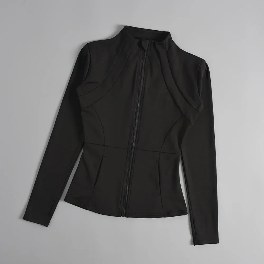 Sports Coat Women's Shirt Yoga Slim Long Sleeve Fast Running Thin Pilates Fitness Suit Top Clothing