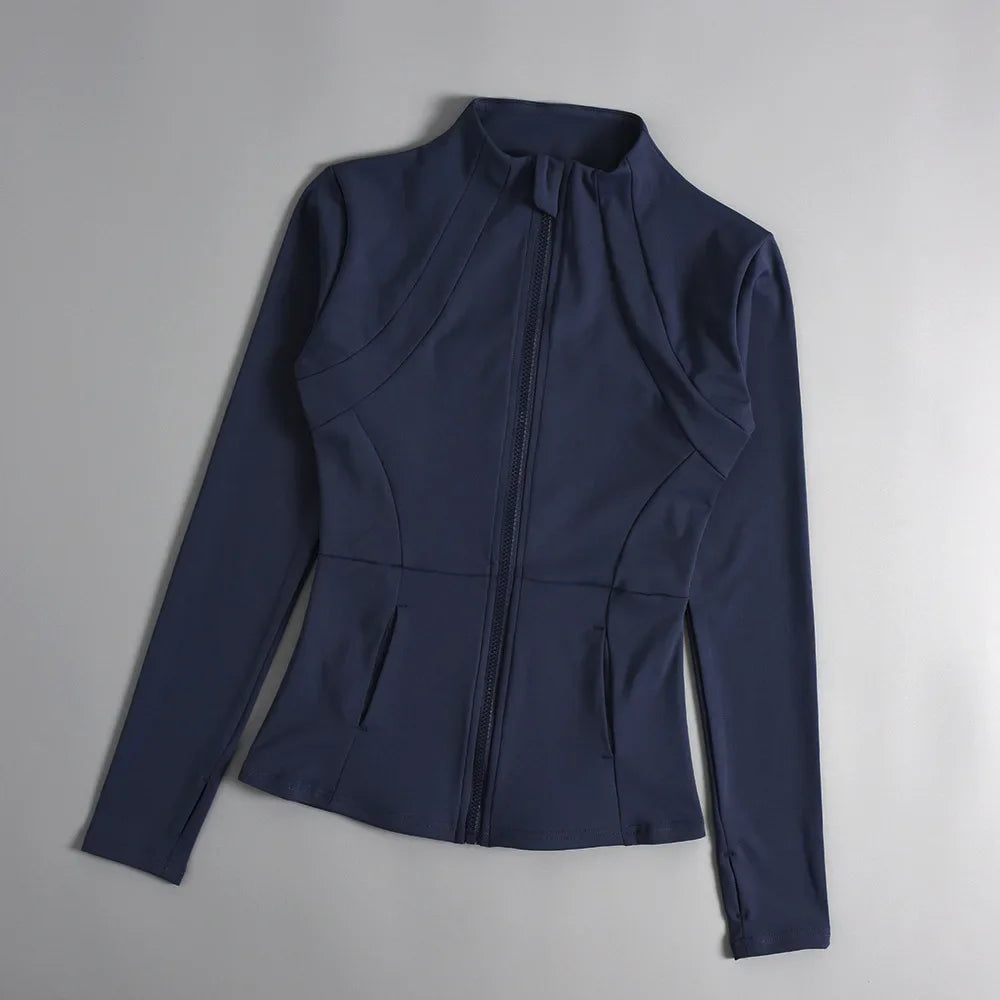 Sports Coat Women's Shirt Yoga Slim Long Sleeve Fast Running Thin Pilates Fitness Suit Top Clothing