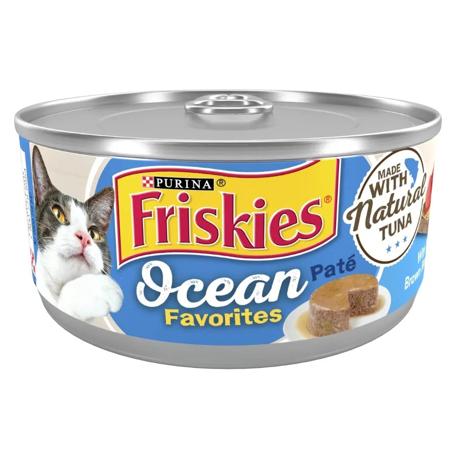 Purina Ocean Favorites Pate Tuna, Wet Cat Food, 5.5 oz Cans, 24 Pack