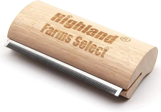 Ergonomic Wood Groom Brush for Dogs, Cats & Horses - Painlessly Remove Shedding Fur & Dirt, 5 Inches
