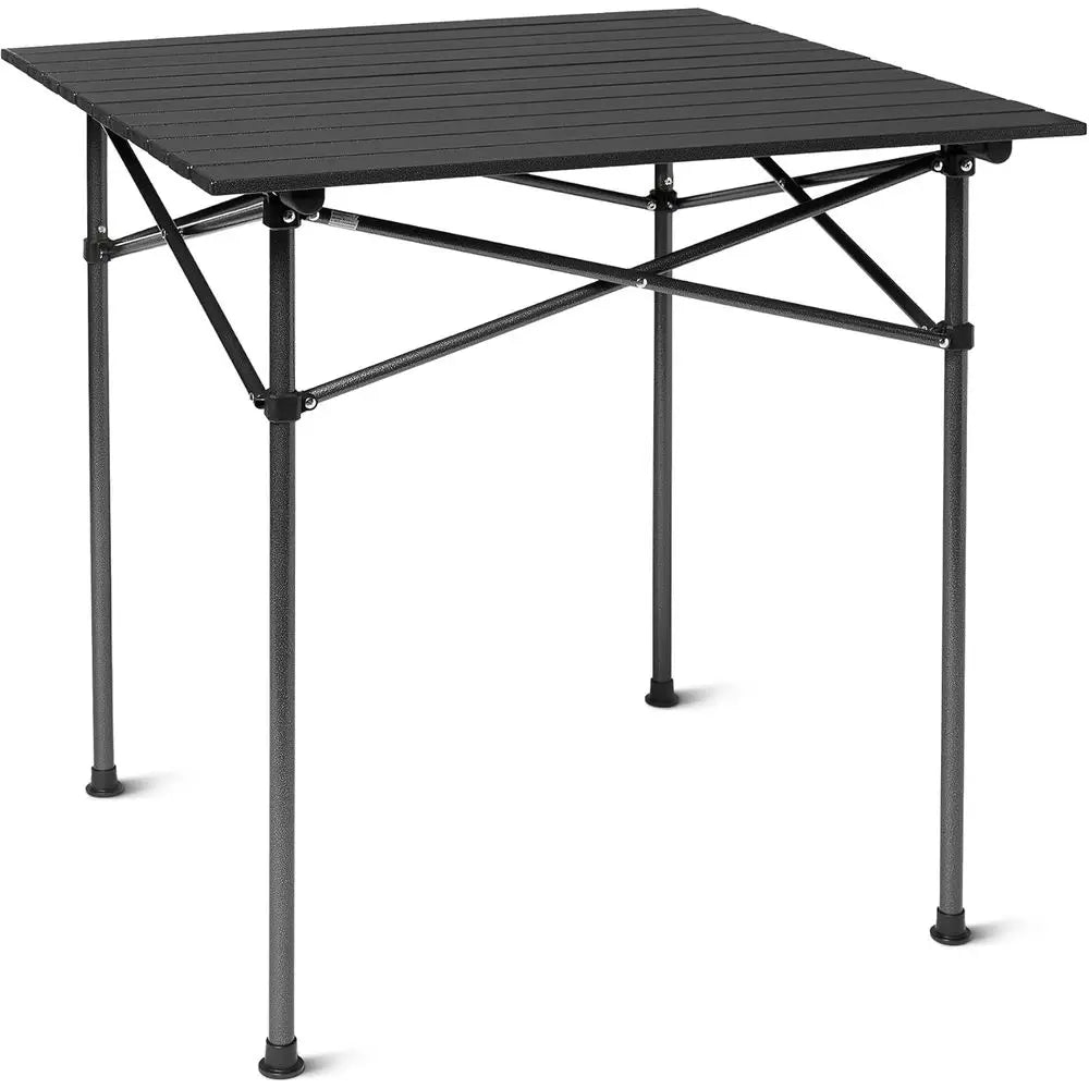 Compact Tall Black Portable Camping Table